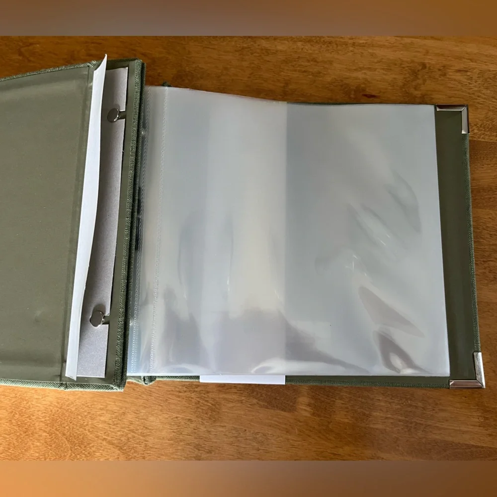 Two Linen Photo Albums By We R Memory Keepers. 1 Black & 1 Green